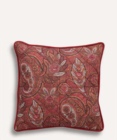 Cabana X Liberty Barnaby Square Cushion In Red