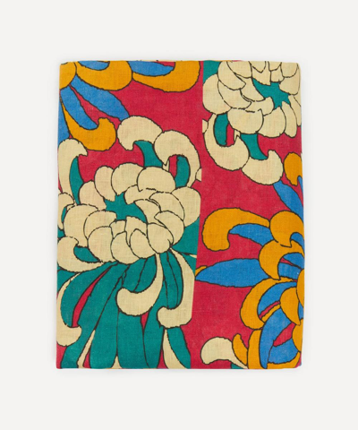 Cabana Dahlia Rectangular 320x160cm Linen Tablecloth In Multicoloured