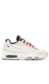 Nike Air Max 95 Se Sneakers Light Bone In Light Bone & Habanero Red