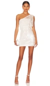 Superdown Jane Asymmetrical Dress In Silver