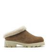 La Canadienne Always X You Shearling Lined Mule In Walnut Suede