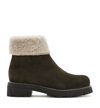 La Canadienne Abba X You Shearling Lined Bootie In Khaki Suede