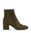 La Canadienne Joanie Suede Bootie In Khaki Suede