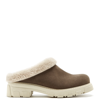 La Canadienne Always X You Shearling Lined Mule In Stone Suede