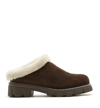 La Canadienne Always X You Shearling Lined Mule In Brunette Suede