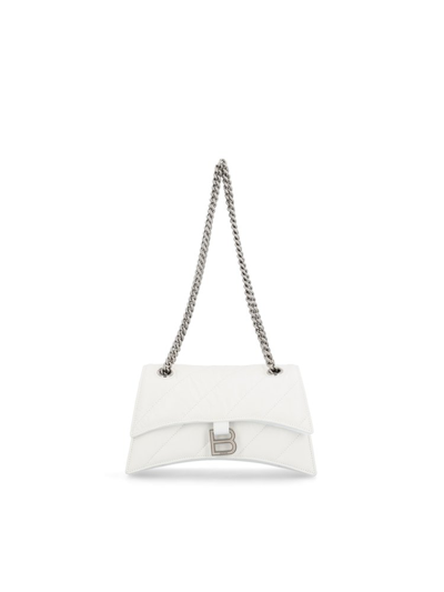 Balenciaga Crush Chain-strap Shoulder Bag In White