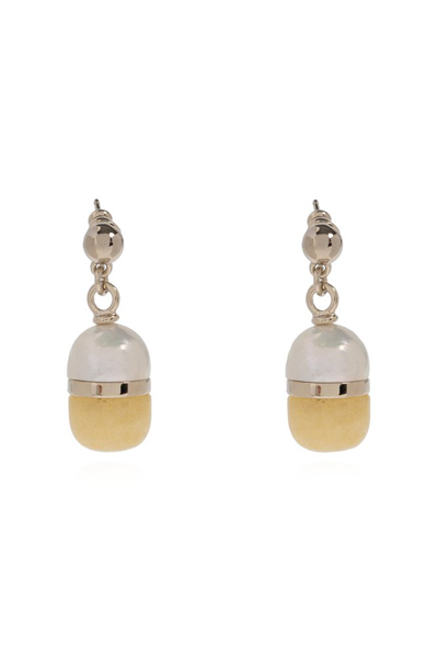 Chloé Gold-plated Darcey Pearl Aragonite Earrings In White