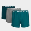 Nike Men's Dri-fit Essential Microfiber Knit Boxer Briefs (3-pack) In Bright Spruce/grey/valerian Blue