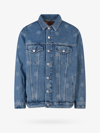 Martine Rose Indigo Extreme Shoulder Denim Jacket In Blue