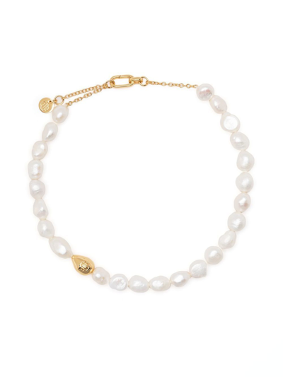 Maje Pearl-embellished Choker In White