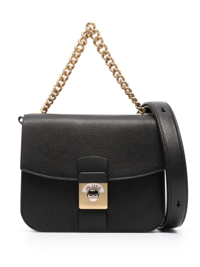 Maison Margiela Two-tone Shoulder Bag In Black