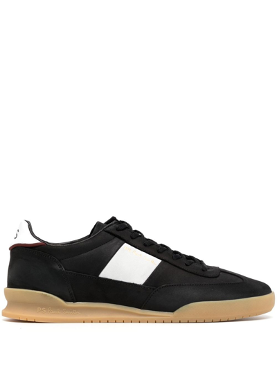 Ps By Paul Smith Contrasting-panel Leather Sneakers In Black