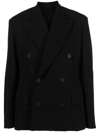 BALENCIAGA DOUBLE-BREASTED TAILORED PEACOAT