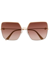 CARTIER OVERSIZED-FRAME TINTED SUNGLASSES