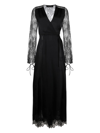 Carine Gilson Long Déshabilllé Nightgown In Black