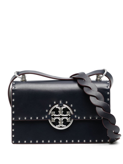 Tory Burch Small Miller Studded Shoulder Bag In Blue