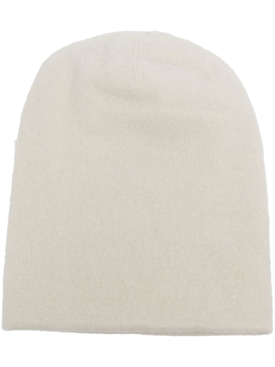 Frenckenberger Fine-knit Cashmere Beanie In Neutrals
