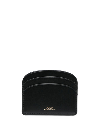 Apc Logo-stamp Cardholder In Black