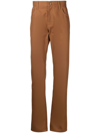 Raf Simons Slim-cut Leg Trousers In Brown