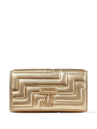 Jimmy Choo Varenne Chain-strap Wallet In Gold_light_gold