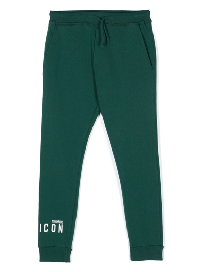 Dsquared2 Kids' Logo-print Track Trousers In Green
