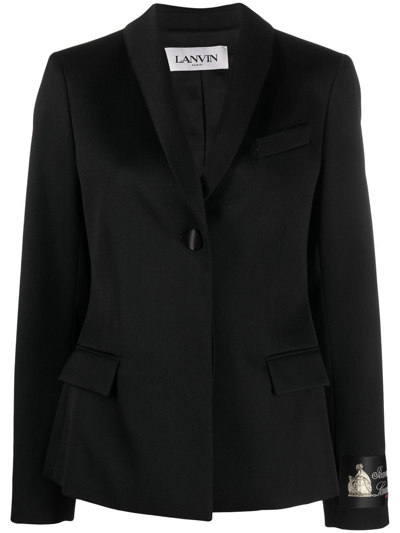 Lanvin Single-breasted Tailored Jacket In Black