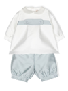 La Stupenderia Satin-finish Bloomer Trousers In White