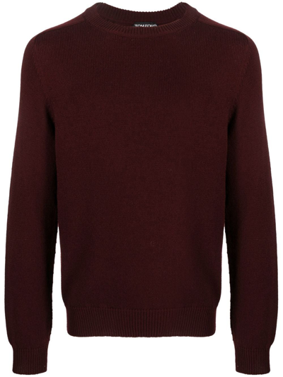 Tom Ford Cashmere Knitted Jumper In Red