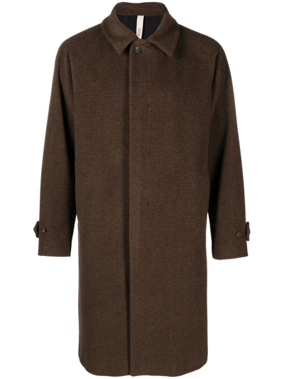 Hevo Single-breasted Coat In Brown