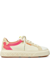 Tory Burch Ladybug Leather Platform Sneakers In Neutrals