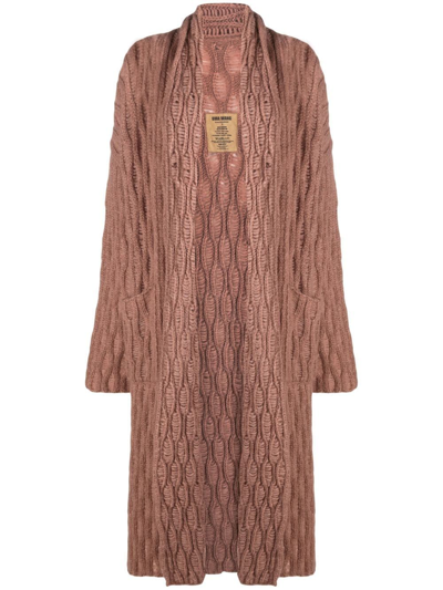 Uma Wang Long-sleeve Cardigan In Pink