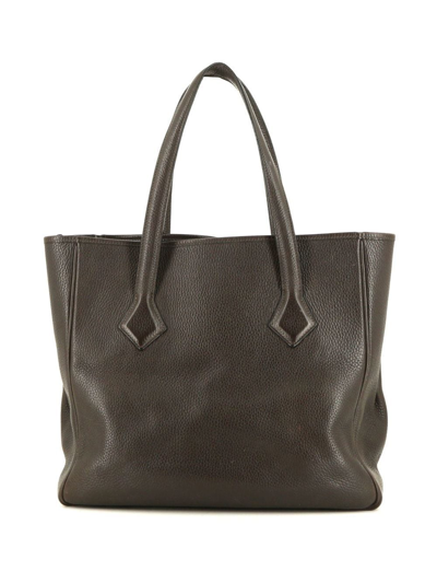 Pre-owned Hermes  Victoria Shopping Tote Bag In Brown