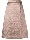 MAISON MARGIELA 绗缝缎面半身裙