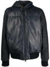 TAGLIATORE CONTRAST-PANEL HOODED BOMBER JACKET