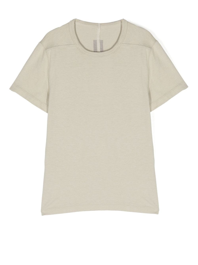 Rick Owens Cotton Jersey T-shirt In Neutrals