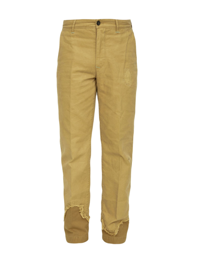 Incotex Red Cotton Trousers In Beige