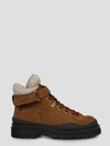 See By Chloé Jolya Shearling-lined Suede Hiking Boots In Brown