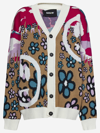 Barrow Jacquard-pattern V-neck Cardigan In Multicolore
