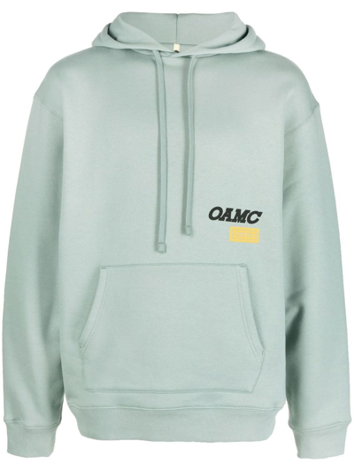 Oamc Green Cotton Hoodie In 绿色