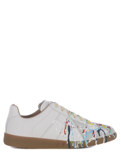 Maison Margiela Sneakers  In Leather In Off White