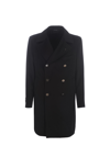 Tagliatore Notched-lapels Double-breasted Coat In Nero