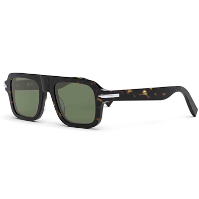 Dior Dm40060i Havana Navigator Sunglasses In Marrone/verde
