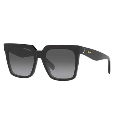 Celine Cl4055in Rectangular Acetate Sunglasses In Nero/grigio