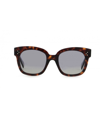Celine 3 Dots Havana Acetate Square Sunglasses In Marrone Tartarugato/grigio-blu Sfumato