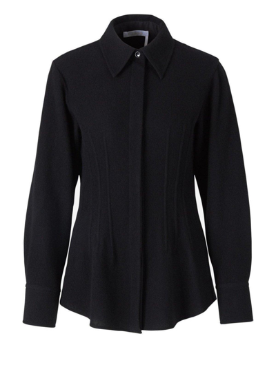 Chloé Corset-detailed Shirt In Black