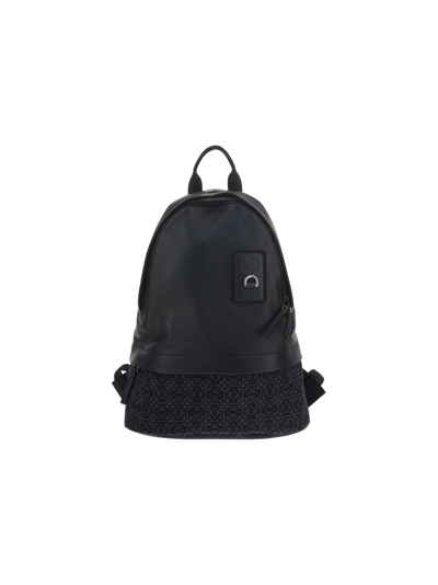 Loewe Anagram Backpack In Anthracite/black