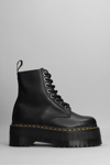 DR. MARTENS' 1460 PASCAL COMBAT BOOTS IN BLACK LEATHER