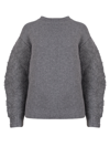 Jil Sander Paneled Wool And Cashmere-blend Sweater In Grey