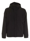 Aspesi Zip-up Hooded Jacket In Black
