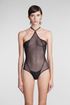 Knwls Woman Black Bodysuits In Nero
